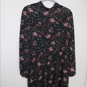 American Eagle Floral Long Sleeve Mock Neck Dress